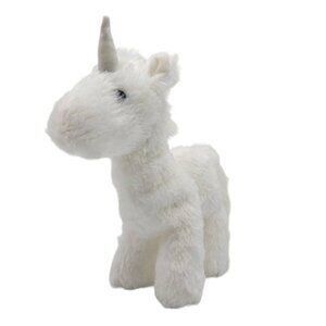 2/$15 Manhattan Toy Unicorn Plush White 11" Sparkle Horn Long Tail Standing